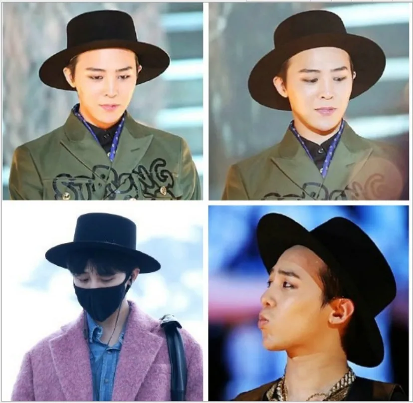 Same Style For Stars Big Brimmed Hat Men Women Retro Britain Flat Roof and Eaves Woolen Wool Hat Sunshade
Same Style For Stars Big Brimmed Hat Men Women Retro Britain Flat Roof and Eaves Woolen Wool Hat Sunshade