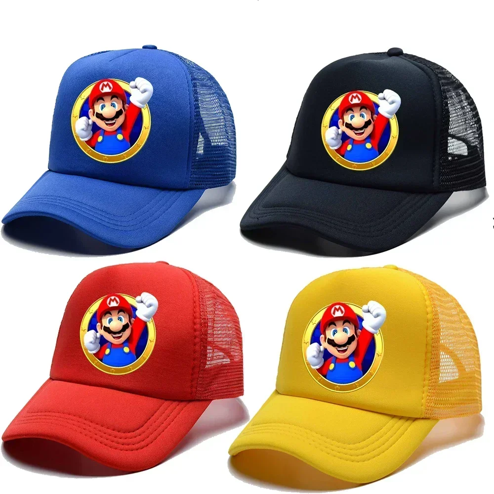 Бейсболка в стиле Super Mario Bros для детей кепки от солнца мужчин и женщин Кепка с