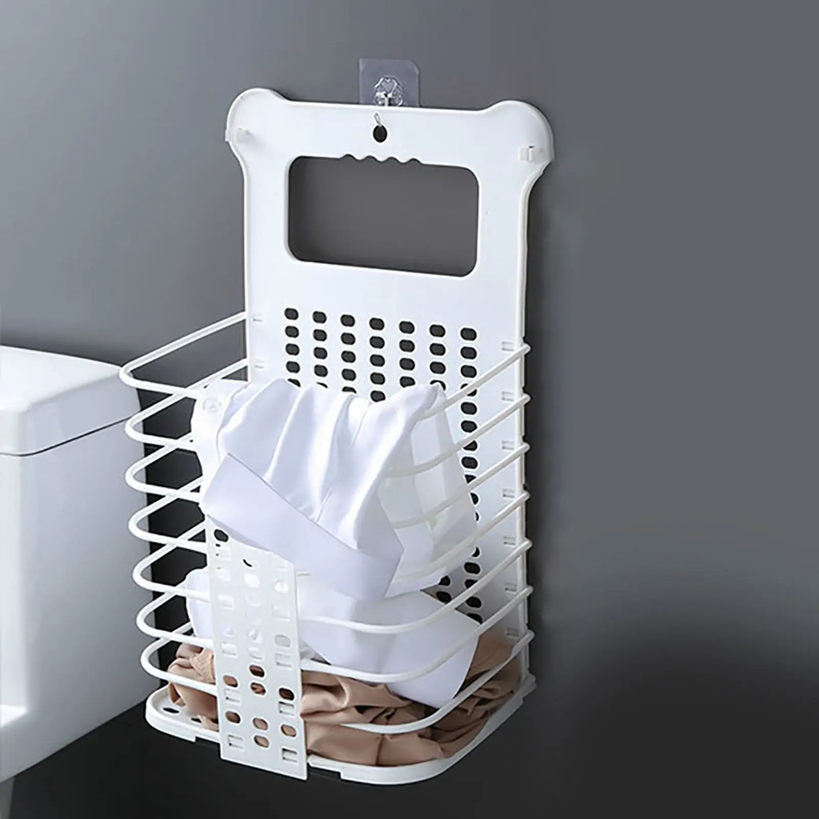 Hole Free Wall Hanging Foldable Laundry Organizer Dirty Clothes Basket Foldable Clothes Basket Hanging Storage Rack Toy Basket
Hole Free Wall Hanging Foldable Laundry Organizer Dirty Clothes Basket Foldable Clothes Basket Hanging Storage Rack Toy Basket