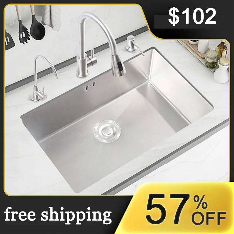 304 Stainless Steel Kitchen Sink Multiple Size Single Bowl Undermount Basin For Kitchen Fixture Improvement With Drainage
304 Stainless Steel Kitchen Sink Multiple Size Single Bowl Undermount Basin For Kitchen Fixture Improvement With Drainage