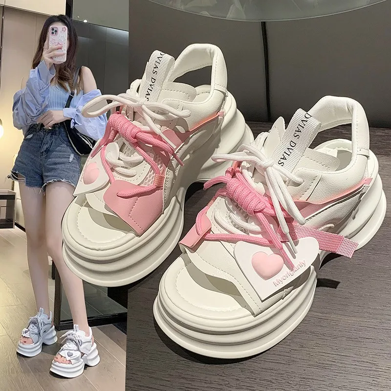 Women Fashion Sports Platform Sandals 2023 Summer Thick Bottom Wedge Walking Shoes Woman Peep Toe Lace Up Chunky Sandalias Mujer
Women Fashion Sports Platform Sandals 2023 Summer Thick Bottom Wedge Walking Shoes Woman Peep Toe Lace Up Chunky Sandalias Mujer