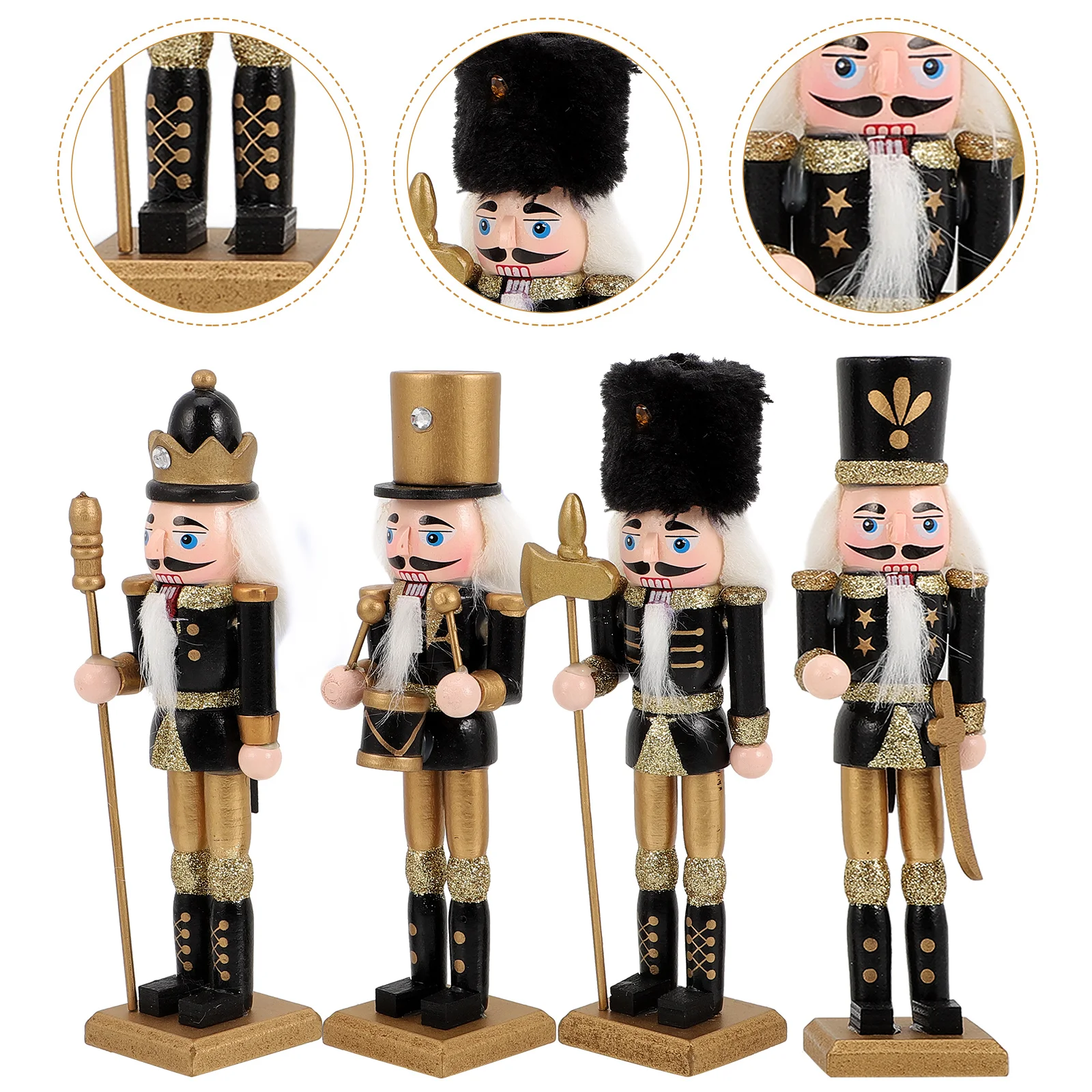 Wooden Nutcracker Figurine Decorative Craft Wood Nutcracker Christmas Desktop Decoration Nutcracker Soldier Miniature 17cm
Wooden Nutcracker Figurine Decorative Craft Wood Nutcracker Christmas Desktop Decoration Nutcracker Soldier Miniature 17cm