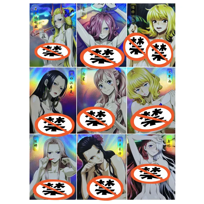 

Anime ONE PIECE Black Maria Hancock Reiju Shirahoshi Stussy Hina Uta Marguerite Sexy Nude Toys Hobbies Collectibles Game Cards