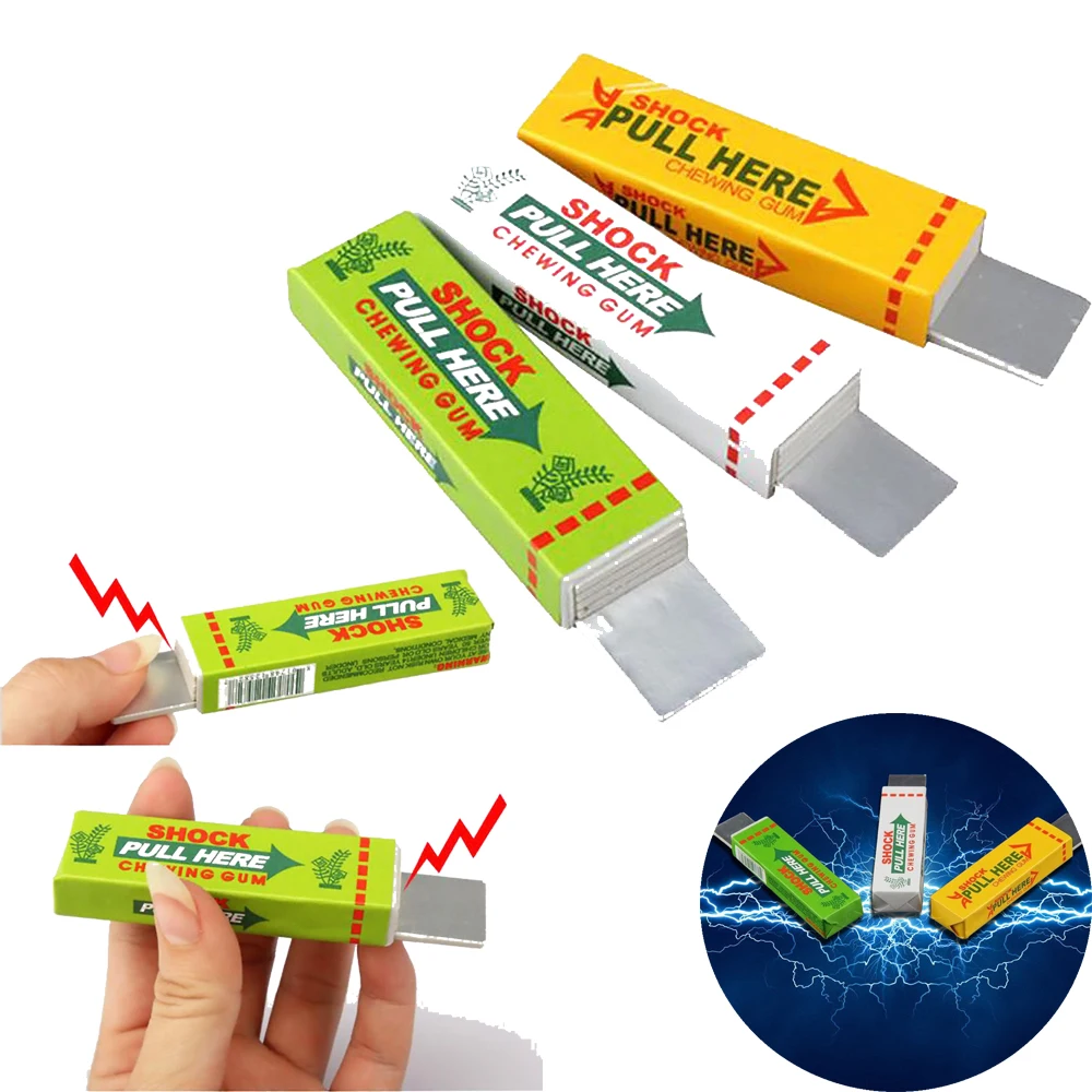 1pc Safety Electric Shock Joke Chewing Gum Pull Head Shocking Toy Gift Gadget Prank Trick Gag Funny Tricky Electric Chewing Gum
1pc Safety Electric Shock Joke Chewing Gum Pull Head Shocking Toy Gift Gadget Prank Trick Gag Funny Tricky Electric Chewing Gum