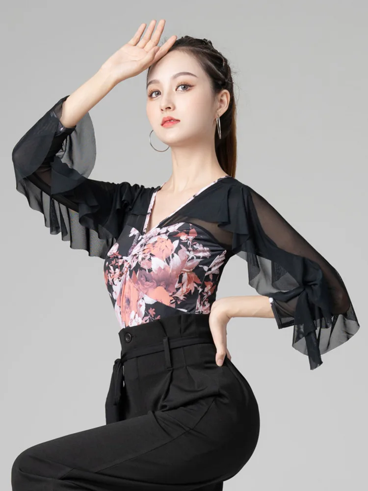 Elegant Batwing Sleeve Latin Dance Rompers Belly Costume Women Slim Fit Wear Tango Girls Flamengo Standard Dances Samba Tops
Elegant Batwing Sleeve Latin Dance Rompers Belly Costume Women Slim Fit Wear Tango Girls Flamengo Standard Dances Samba Tops