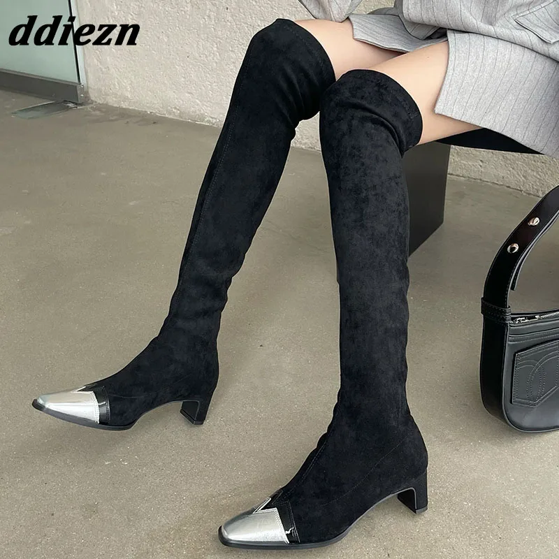 Fashion Flock Ladies Over The Knee Stretch Boots New 2023 Med Heel Women Thigh High Long Boots Female Slip On Pumps Shoes
Fashion Flock Ladies Over The Knee Stretch Boots New 2023 Med Heel Women Thigh High Long Boots Female Slip On Pumps Shoes