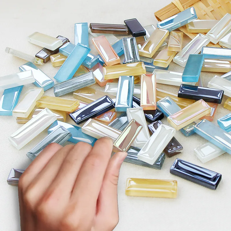 20PCS Rectangle Crystal Glass Iridescence Mosaic Stones DIY Handmade Children's Creative Decoration Accessories Stickers
20PCS Rectangle Crystal Glass Iridescence Mosaic Stones DIY Handmade Children's Creative Decoration Accessories Stickers