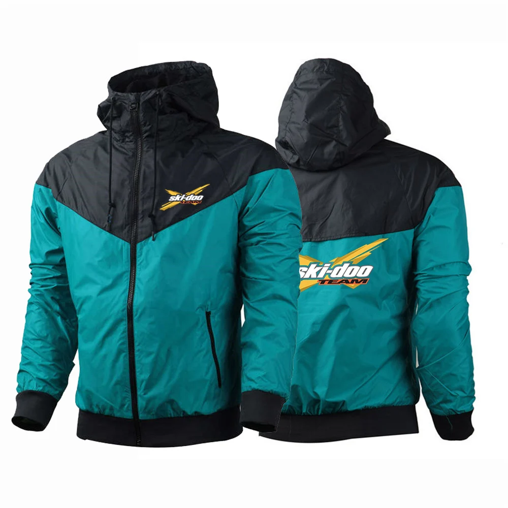 

Весна-Осень 2023, лыжная куртка Doo Can-am с принтом логотипа, Солнцезащитная дышащая куртка с капюшоном, тонкая ветрозащитная однотонная модная куртка со сращением