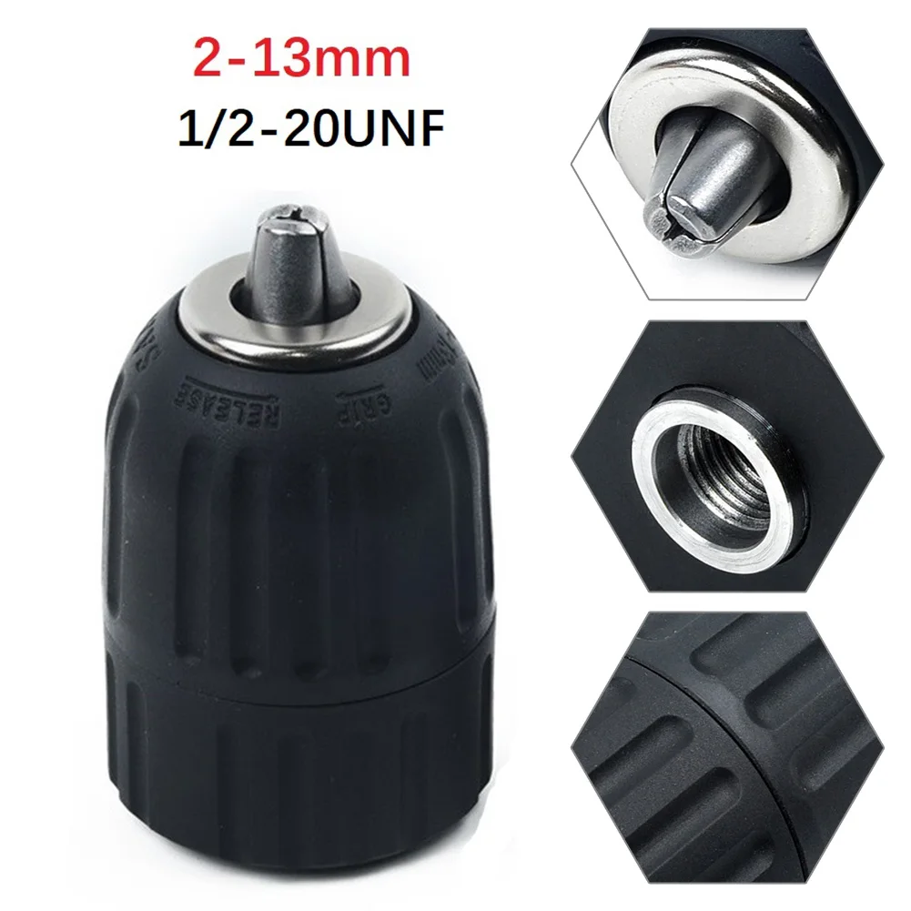 2-13mm Keyless Drill Chuck Converter 1/2-20UNF Mount Thread Drill Chuck Adaptor For Professional Grade DC/AC Rotary/hammer Drill
2-13mm Keyless Drill Chuck Converter 1/2-20UNF Mount Thread Drill Chuck Adaptor For Professional Grade DC/AC Rotary/hammer Drill