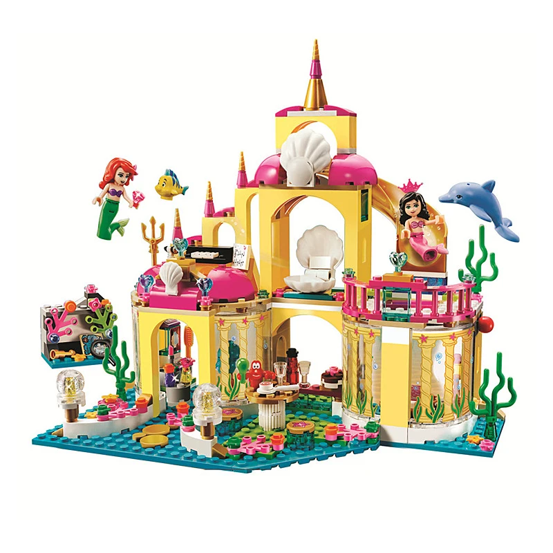 

Mermaid Ariel Undersea Palace Building Blocks Bricks Set Princess Model with Figures 41063 Kids Toys Gift Compatible Friends