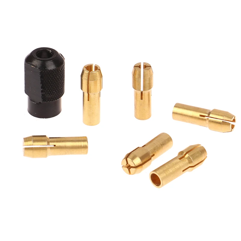 7Pcs Brass Collet 1.0/1.6/2.0/2.4/3.0/3.2 + Check M8*0.75 Fits Rotary Tools Electric Grinder Accessories
7Pcs Brass Collet 1.0/1.6/2.0/2.4/3.0/3.2 + Check M8*0.75 Fits Rotary Tools Electric Grinder Accessories
