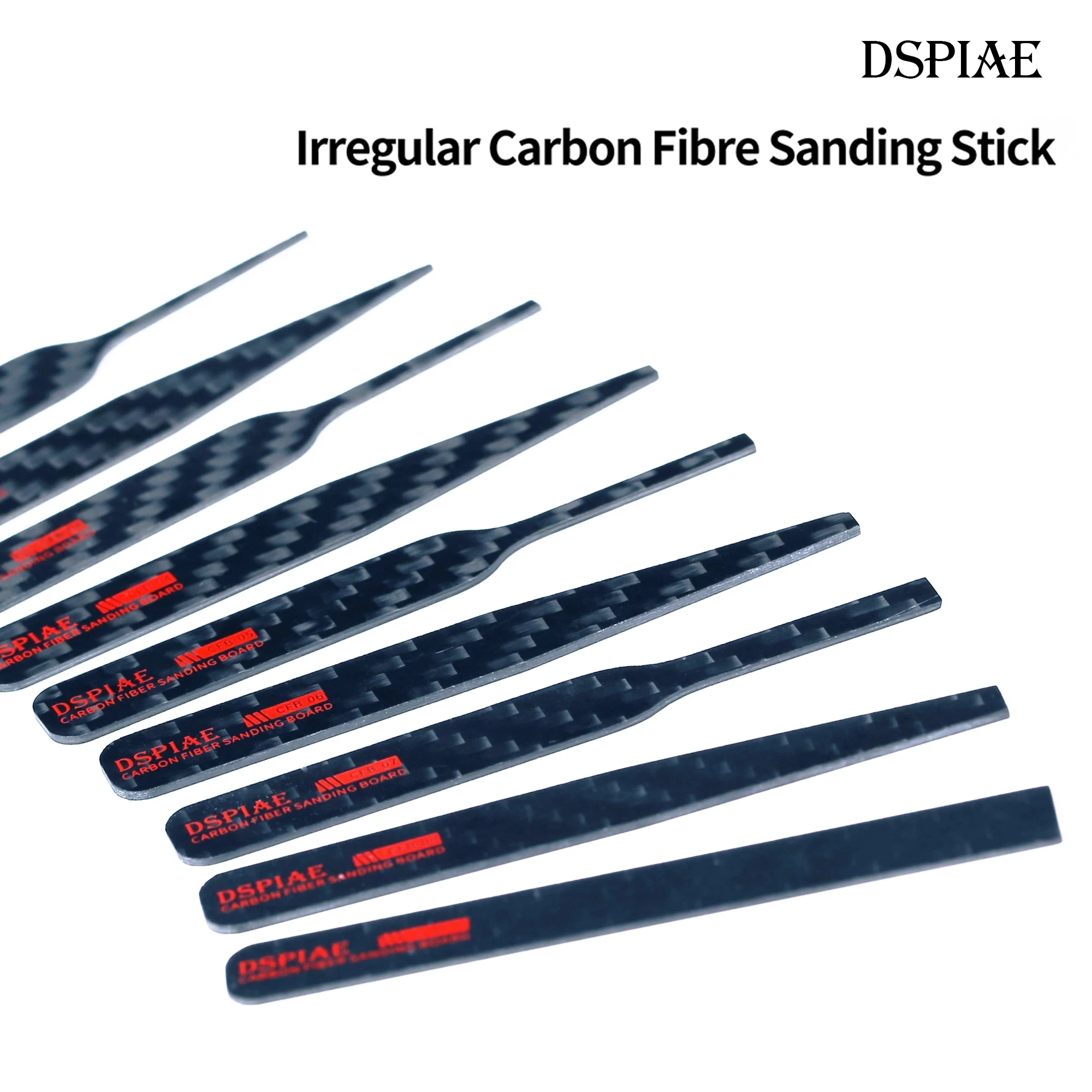 DSPIAE CFB Series Carbon Fiber Sanding Stick Grinding Tools Irregular Carbon Fiber Sanding Stick 1mm Thickness
DSPIAE CFB Series Carbon Fiber Sanding Stick Grinding Tools Irregular Carbon Fiber Sanding Stick 1mm Thickness