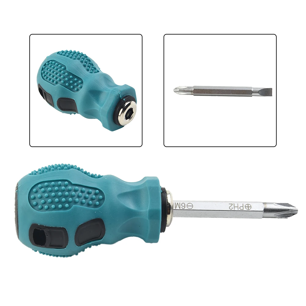 Dual-purpose Screwdrivers 2 In1 Slotted Cross Stubby Screwdriver Magnetic Short Repair Hand Tools Set 6.3*38mm For Furniture
Dual-purpose Screwdrivers 2 In1 Slotted Cross Stubby Screwdriver Magnetic Short Repair Hand Tools Set 6.3*38mm For Furniture