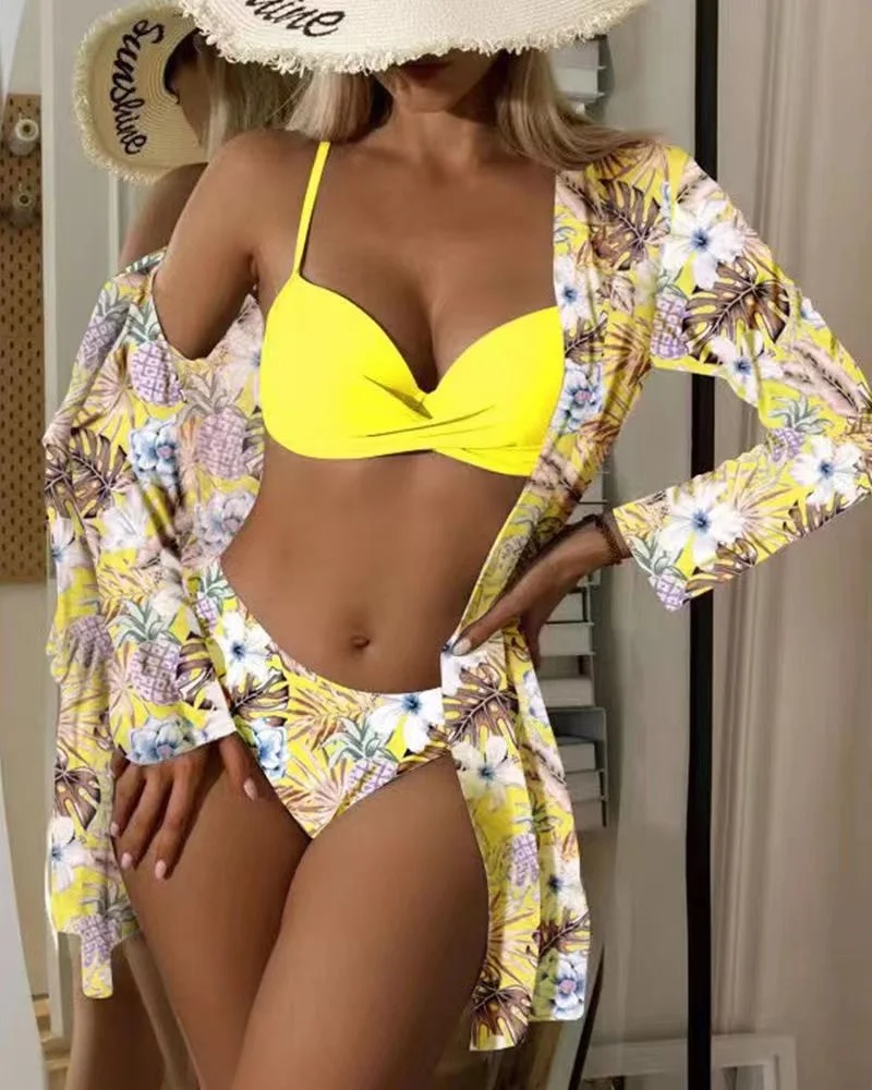 Women Fashion Swimwear Push Up Wire Free Bra Bikini Set Three Pieces Swimsuit Big Plus Size Swimwear Beach Wear S M L XL
Women Fashion Swimwear Push Up Wire Free Bra Bikini Set Three Pieces Swimsuit Big Plus Size Swimwear Beach Wear S M L XL