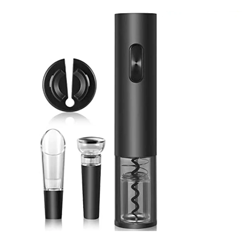 

Quality 4 In 1 Electric Wine Opener Set,Automatic Wine Bottle Opener With Foil Cutter,Wine Pourer&Vacuum Stopper, For Wine Lover