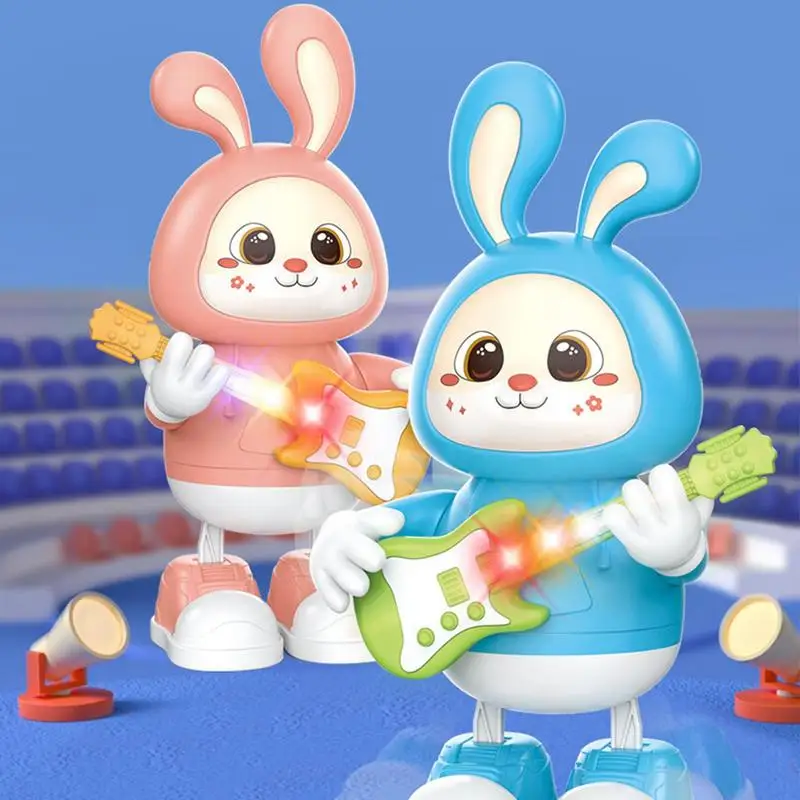 Cartoon Dancing Rabbit Toy Guitarist Bunny Pet Electronic Robotic Animal Play Guitar With Light Music Toys For Kids Toddler
Cartoon Dancing Rabbit Toy Guitarist Bunny Pet Electronic Robotic Animal Play Guitar With Light Music Toys For Kids Toddler