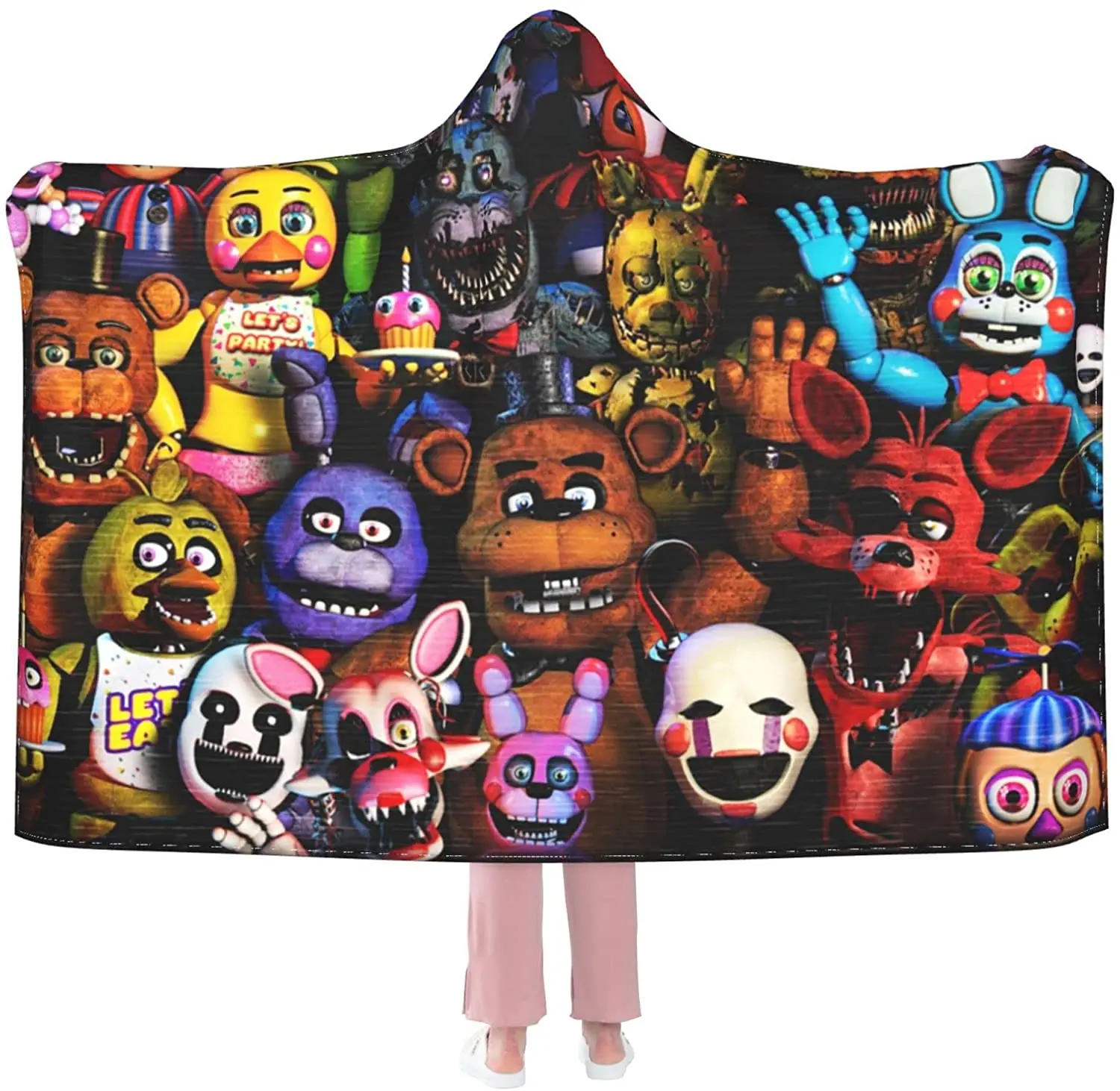 Eyfaloe Horror Game Midnight Bear Hooded Blanket Camping Blanket, Fleece Wearable Throw Blanket, Super Soft and Warm Flannel
Eyfaloe Horror Game Midnight Bear Hooded Blanket Camping Blanket, Fleece Wearable Throw Blanket, Super Soft and Warm Flannel