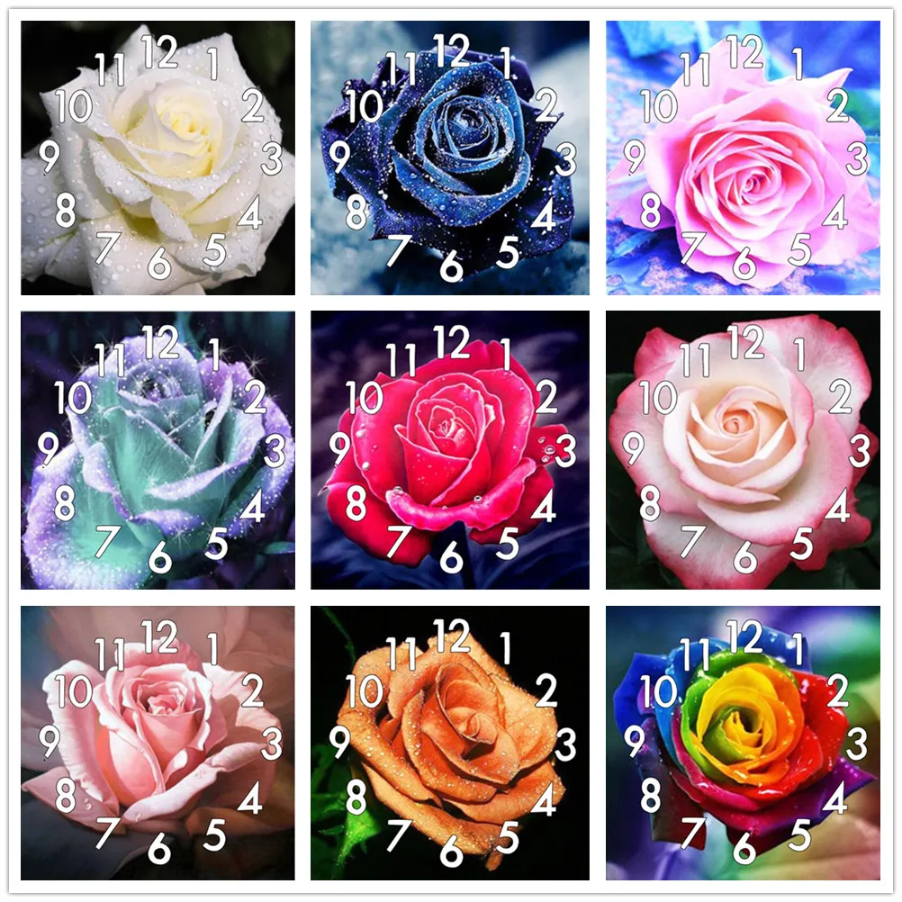 Dpsprue Full Diamond Painting Cross Stitch Flower With Clock Mechanism Mosaic 5D Diy Square Round 3d Embroidery Gift 
Dpsprue Full Diamond Painting Cross Stitch Flower With Clock Mechanism Mosaic 5D Diy Square Round 3d Embroidery Gift