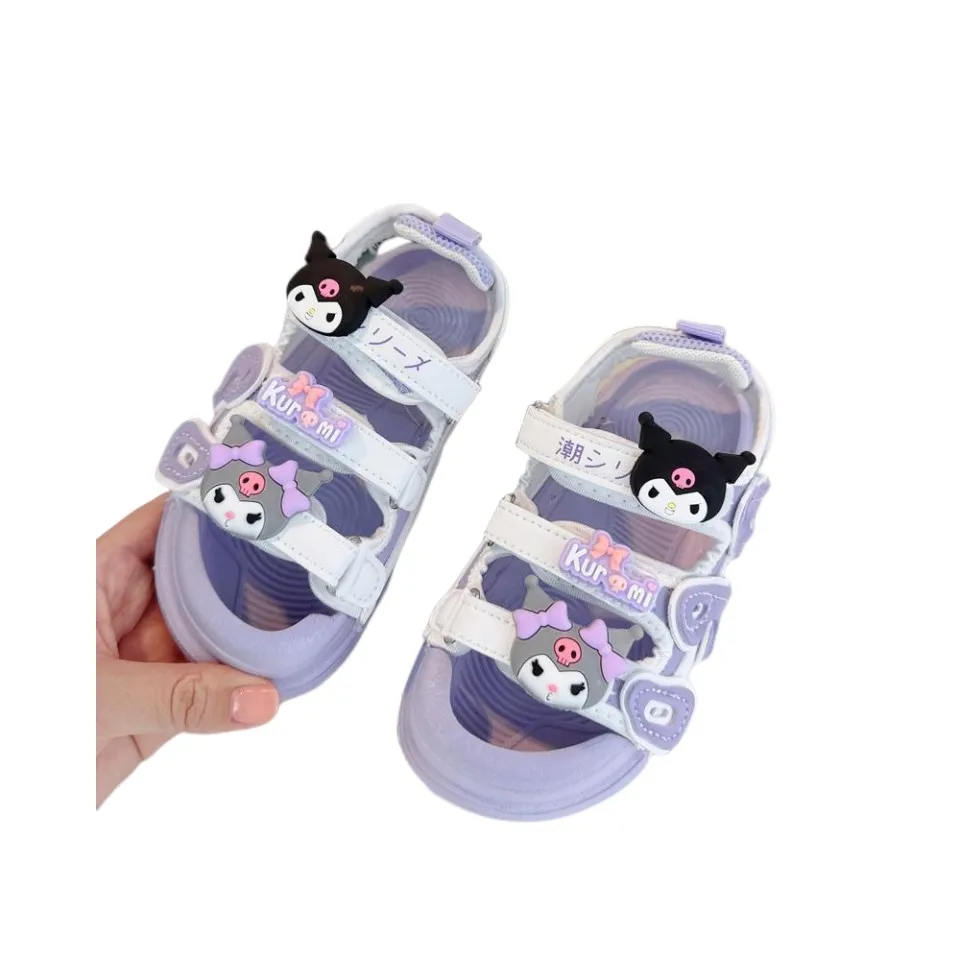 Sanrios Anime Kawaii Kuromi Girls Sandals Summer Children Soft Sole Antiskid Beach Shoes Princess Shoes Birthday Gift
Sanrios Anime Kawaii Kuromi Girls Sandals Summer Children Soft Sole Antiskid Beach Shoes Princess Shoes Birthday Gift