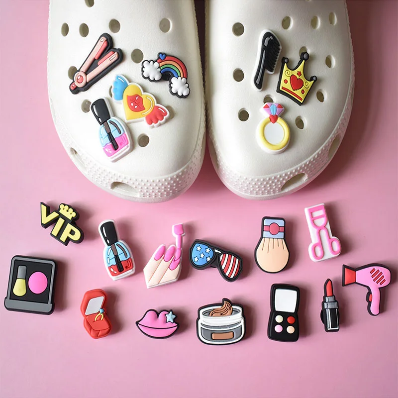 Hot Sale Shoe Charms Decorations for Croc Jibz 1pcs Lovely Ring Lip Hair Dryer Comb Makeup Shoe Accessorie
Hot Sale Shoe Charms Decorations for Croc Jibz 1pcs Lovely Ring Lip Hair Dryer Comb Makeup Shoe Accessorie