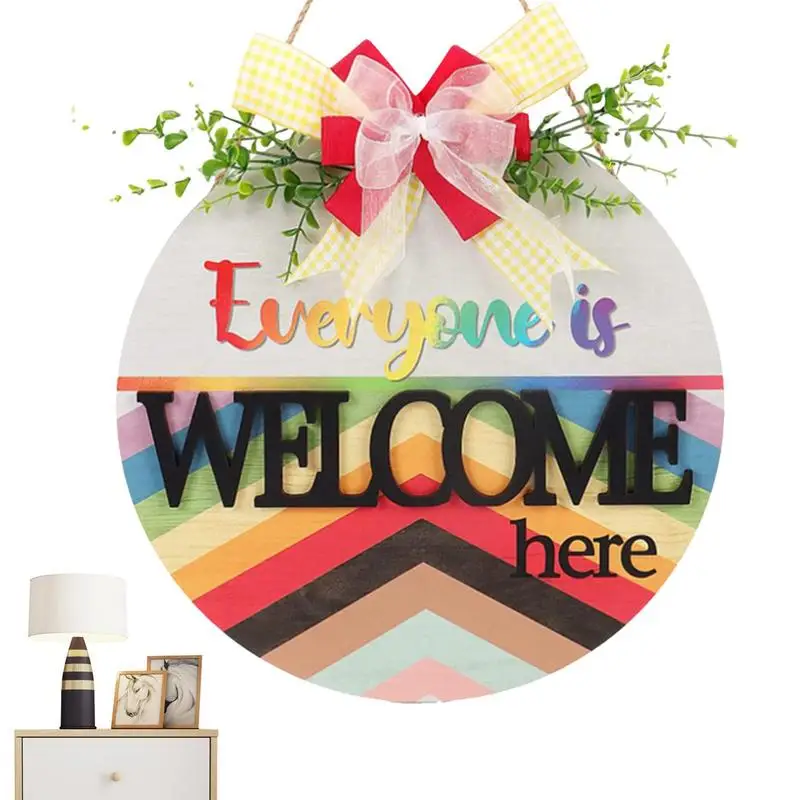 

Pride Door Decor Wooden All Are Welcome Classroom Decor Pride Crafts Welcome Everyone Here Rainbow Design Not Easy To Break For