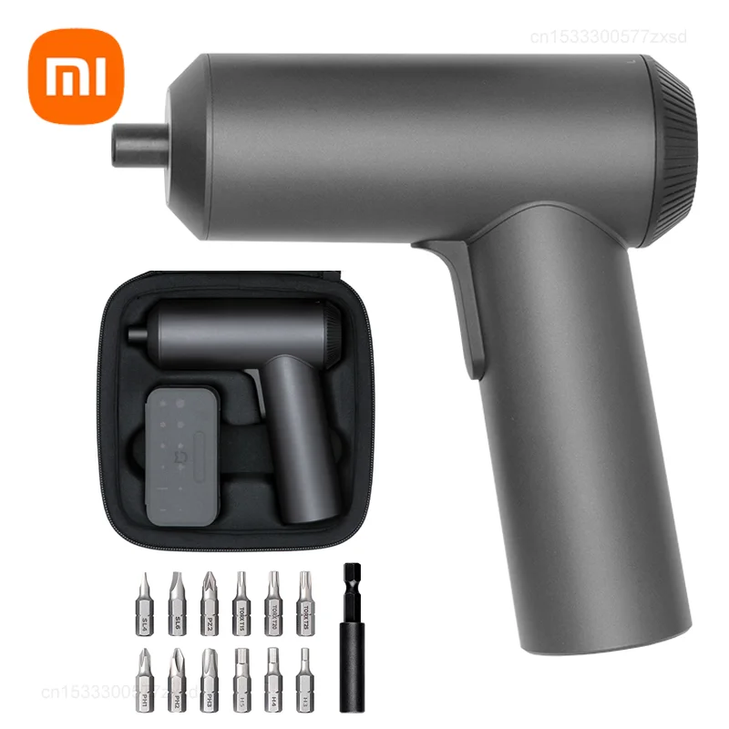 

Xiaomi Mijia Electric Screwdriver Cordless 3.6V 2000mAh Rechargeable 5N.m Torque with 12 Pieces S2 Screw Bits Power Tools Set
