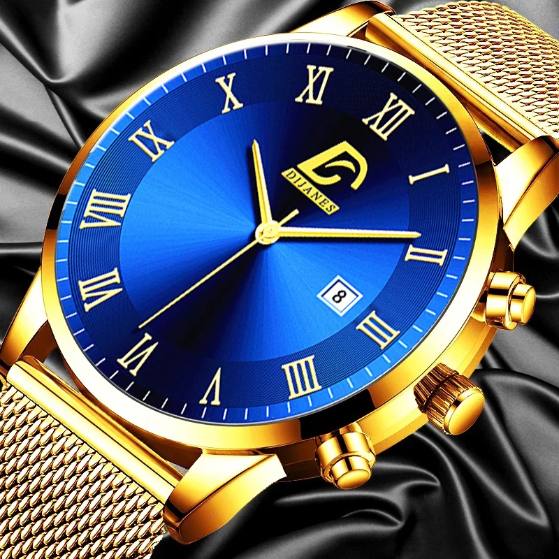 Fashion Mens Minimalist Watches Luxury Stainless Steel Mesh Belt Quartz Wrist Watch Men Business Casual Watch relogio masculino
Fashion Mens Minimalist Watches Luxury Stainless Steel Mesh Belt Quartz Wrist Watch Men Business Casual Watch relogio masculino