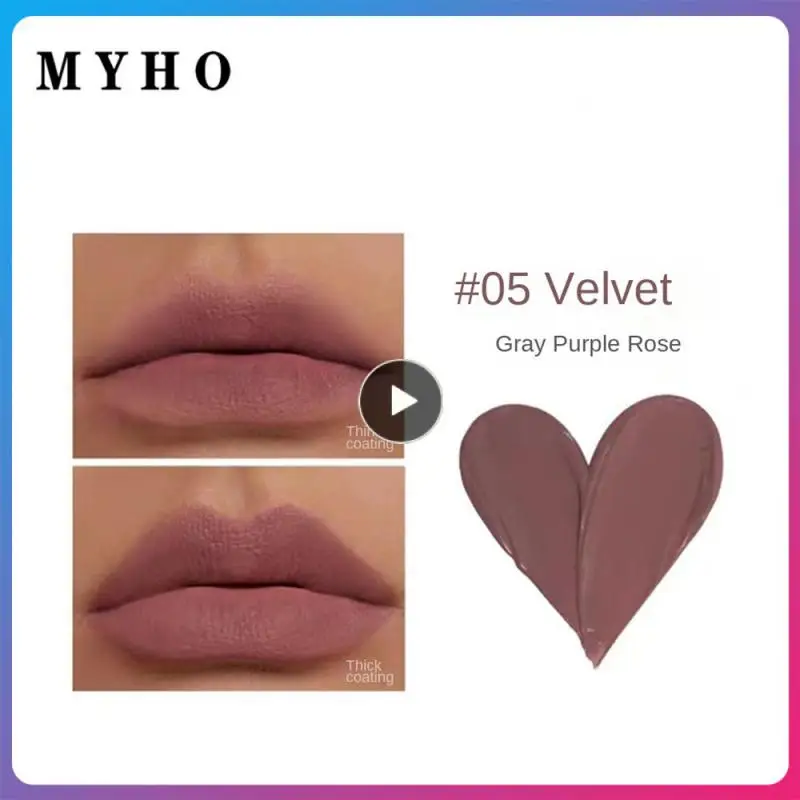 

Silky Fog Lip Tint Mud Moisture Lipstick Heart Shape Lipgloss 5 Colors Soft Mist Lip Gloss Cute Lip Glaze Cosmetics Lips Makeup