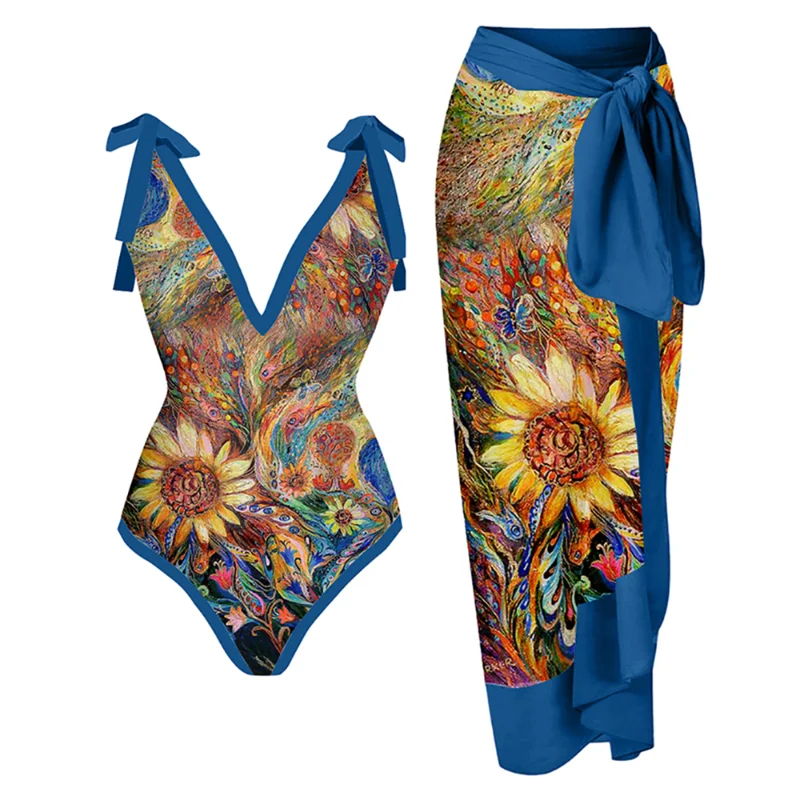 Vintage Abstract Print One Piece Swimsuit High Waist Slim V Neck Sexy Bikini One Piece Beachwear Backless Bow Strap Luxury 2023
Vintage Abstract Print One Piece Swimsuit High Waist Slim V Neck Sexy Bikini One Piece Beachwear Backless Bow Strap Luxury 2023