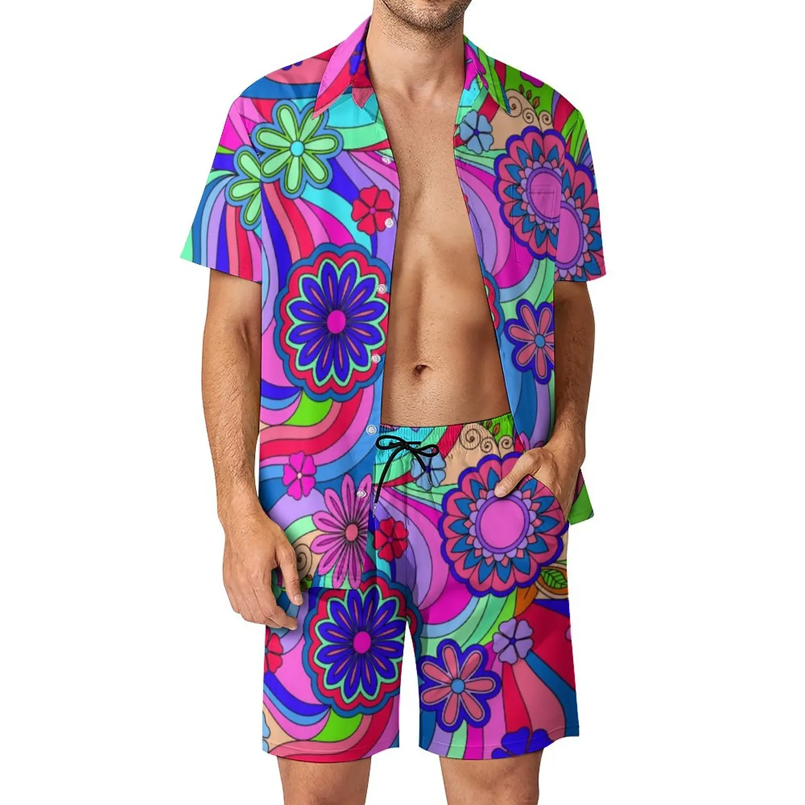 Hippy Flower Power Men Sets Colorful Floral Print Casual Shorts Beach Shirt Set Funny Design Suit Short Sleeve Oversized Clothes
Hippy Flower Power Men Sets Colorful Floral Print Casual Shorts Beach Shirt Set Funny Design Suit Short Sleeve Oversized Clothes