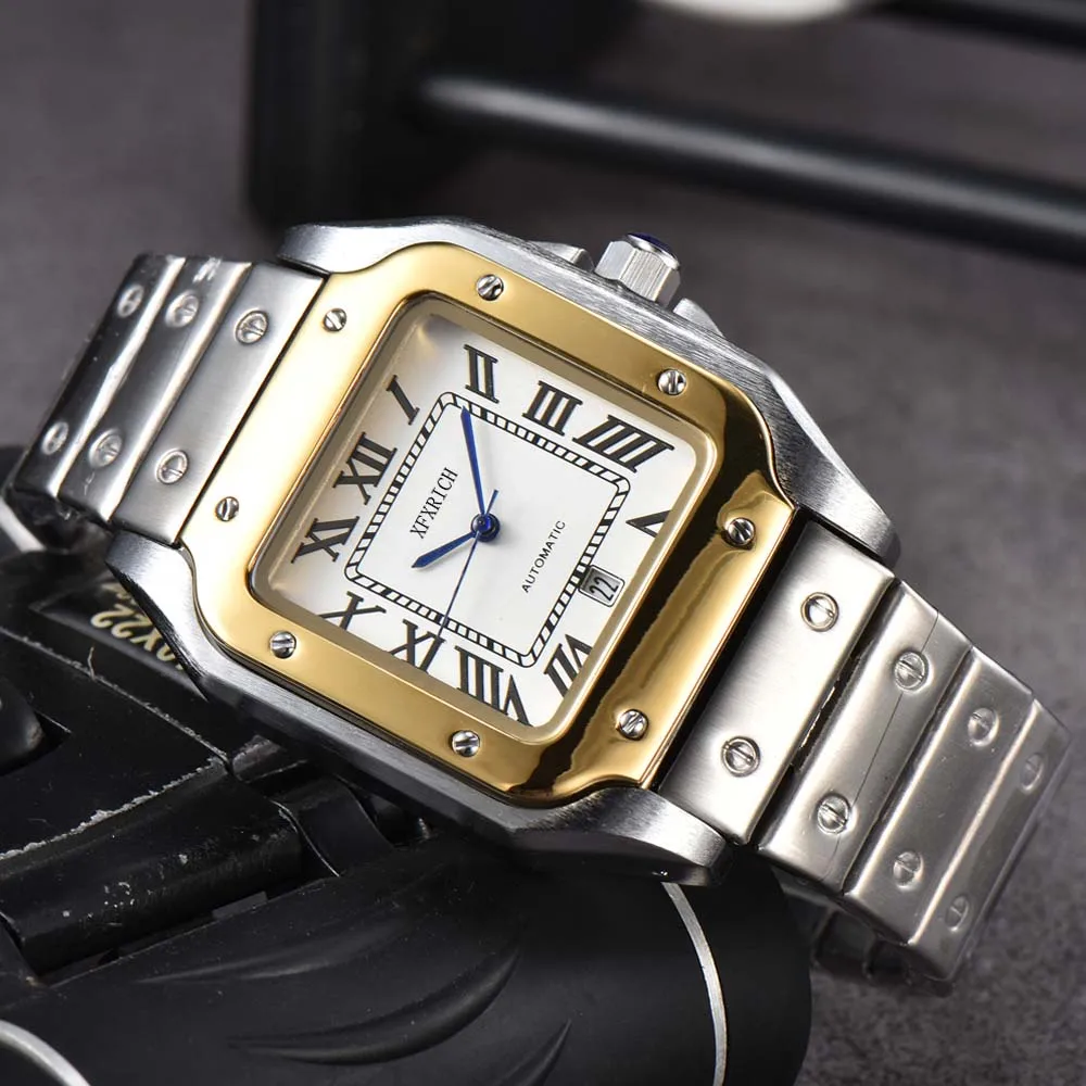 Top Original Brand Watches For Mens Fashion Classic Square Waterproof Automatic Date WristWatch Luxury Sports AAA Male Clocks
Top Original Brand Watches For Mens Fashion Classic Square Waterproof Automatic Date WristWatch Luxury Sports AAA Male Clocks