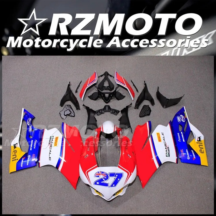 Injection Mold New ABS Motorcycle Fairings Kit Fit for Ducati 959 1299 Panigale s 2015 2016 15 16 Bodywork set Blue 27
Injection Mold New ABS Motorcycle Fairings Kit Fit for Ducati 959 1299 Panigale s 2015 2016 15 16 Bodywork set Blue 27