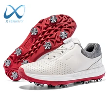 2023 Hot Sale Professional Golf Shoes Men Outdoor Anti-Skid Quick Lacing Golf Spikes Sneakers Breathable Waterproof Luxury Shoes