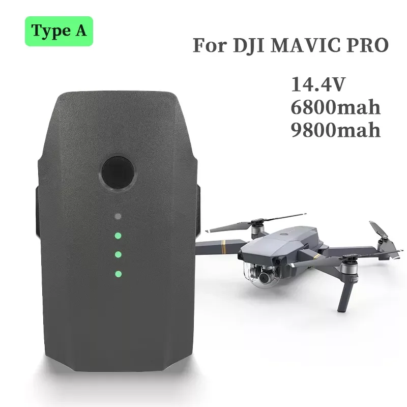 

100% Совершенно новый аккумулятор для DJI Mavic Pro, макс. 27 минут полета, 9800 мАч для дрона Mavic Pro, интеллектуальные полетные батареи