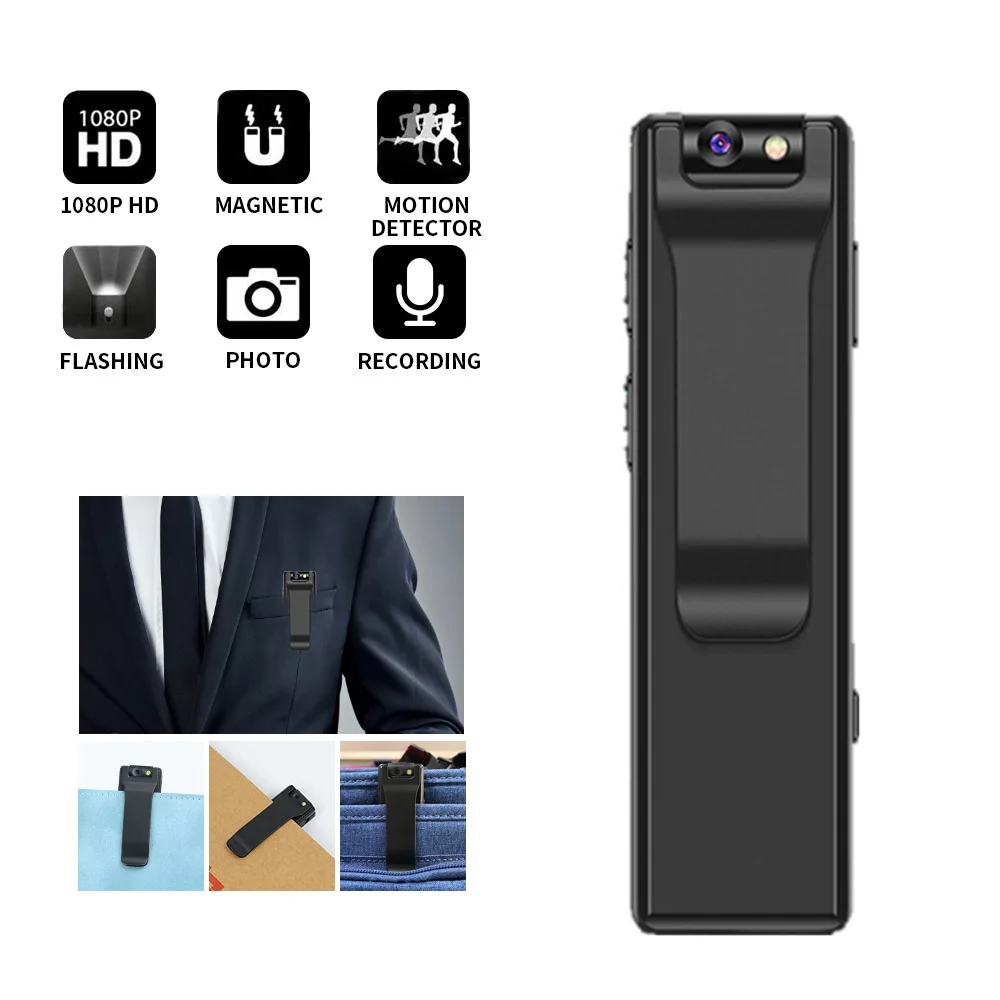 Strong Magnetic Mini Camera HD 1080P Body Cam Night Vision Rotating Len Audio Video Camcorder Home Surveillance Video Recorder
Strong Magnetic Mini Camera HD 1080P Body Cam Night Vision Rotating Len Audio Video Camcorder Home Surveillance Video Recorder