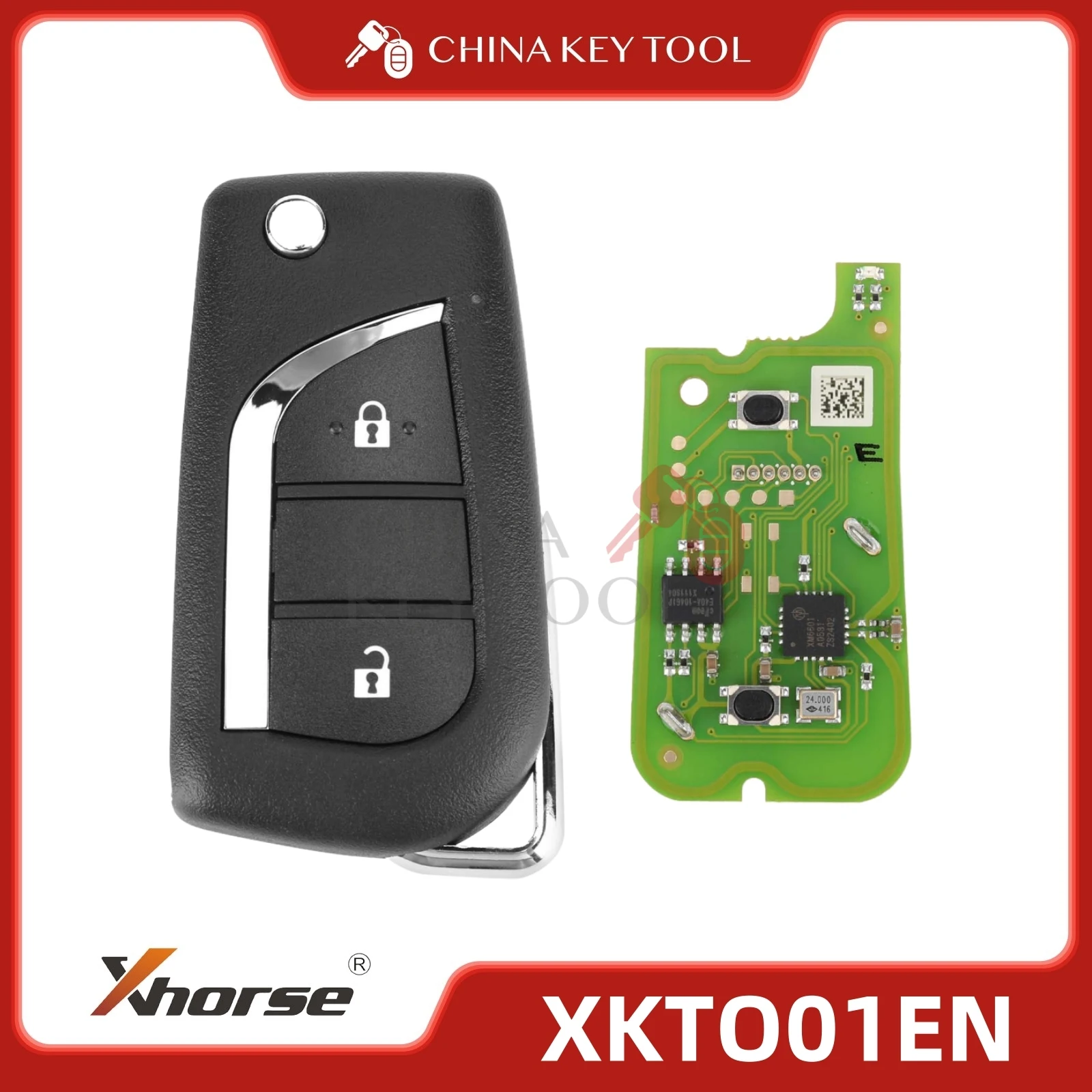 1PCS Xhorse Wire Flip Remote For Toyota Style 2 Buttons XKTO01EN 
1PCS Xhorse Wire Flip Remote For Toyota Style 2 Buttons XKTO01EN
