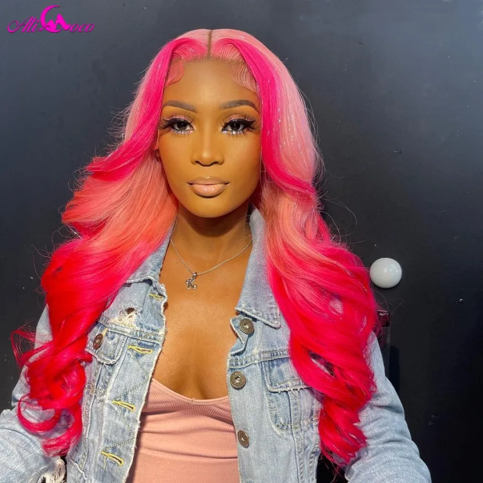 Ombre Pink 13x6 Lace Front Wig Pre Plucked Body Wave Colored 13x4 Human Hair Wigs Transparent Peruvian Remy Hair For Women
Ombre Pink 13x6 Lace Front Wig Pre Plucked Body Wave Colored 13x4 Human Hair Wigs Transparent Peruvian Remy Hair For Women