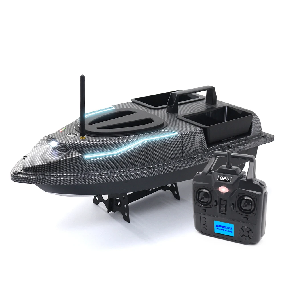 

GPS Fishing Bait Boat 500m Remote Control Bait Boat Dual Motor RC Fish Finder 1.5KG Loading Support Automatic Cruise Correction