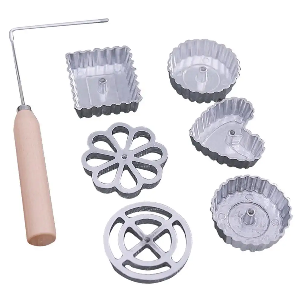 7Pcs Rosette Timbale Mould Set Aluminum Lace Biscuit Desserts Mould With Handle Snackes for Rosette Bunuelos Cookie
7Pcs Rosette Timbale Mould Set Aluminum Lace Biscuit Desserts Mould With Handle Snackes for Rosette Bunuelos Cookie