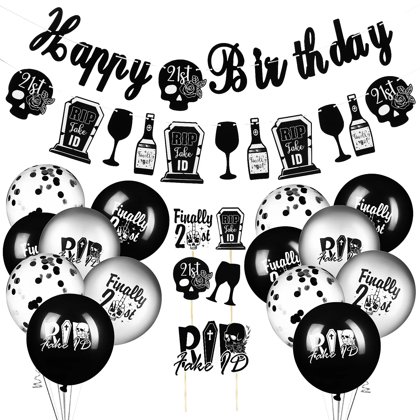 1 Set Birthday Decoration 21 Birthday Party Decor Balloon Set for 21 Years Old Party Supplies
1 Set Birthday Decoration 21 Birthday Party Decor Balloon Set for 21 Years Old Party Supplies