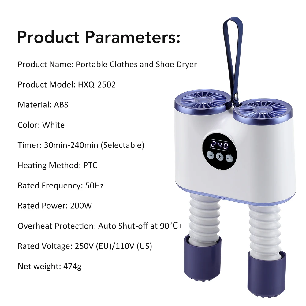 Портативная сушилка для обуви AFDEAL HXQ-2502 белая 200 Вт
Портативная сушилка для обуви AFDEAL HXQ-2502 белая 200 Вт