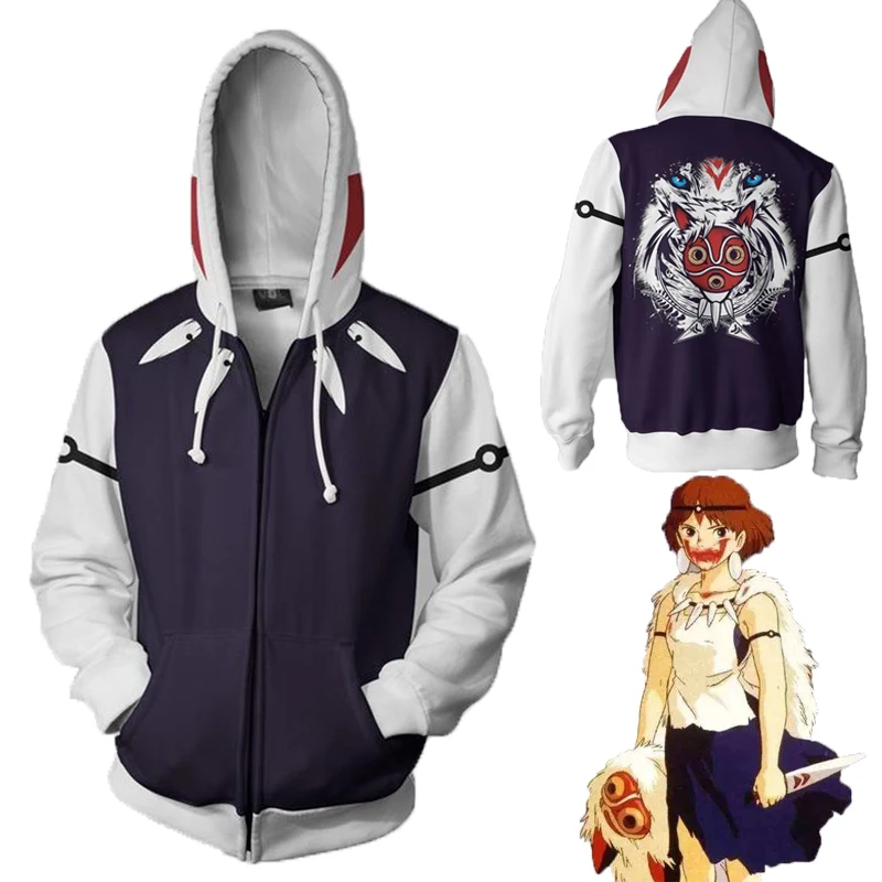 Japanese Anime Princess Mononoke Costume Hoodies Women Men 3D Print Hoodie Sweatshirt Autumn/Winter Coats Cosplay Jacket Clothes
Japanese Anime Princess Mononoke Costume Hoodies Women Men 3D Print Hoodie Sweatshirt Autumn/Winter Coats Cosplay Jacket Clothes