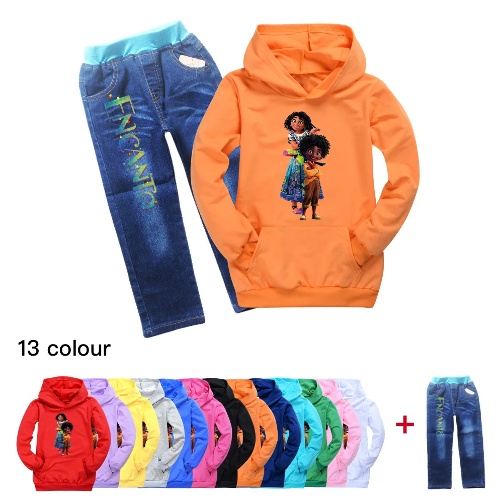 Disney Encanto Cartoon Girls Boys Colorful Fall Hoodie + Jeans Casual Set Children's Long Sleeve Sweatshirt Fashion Clothing
Disney Encanto Cartoon Girls Boys Colorful Fall Hoodie + Jeans Casual Set Children's Long Sleeve Sweatshirt Fashion Clothing