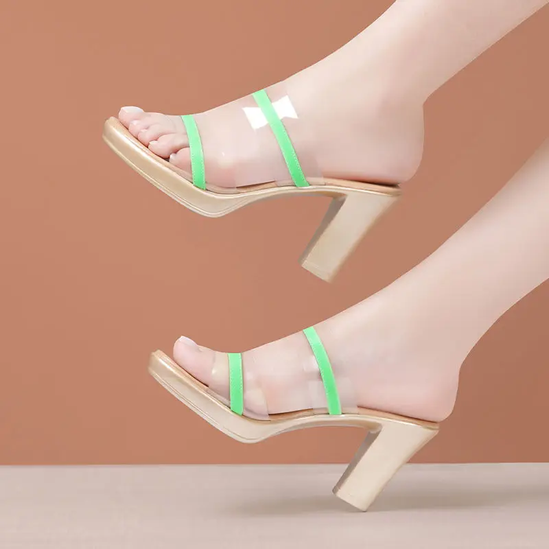 Small Size 32-43 Fashion Block High Heels Shoes Women Slippers Summer 2023 Women's Transparent Slides for Office Mom Outside
Small Size 32-43 Fashion Block High Heels Shoes Women Slippers Summer 2023 Women's Transparent Slides for Office Mom Outside