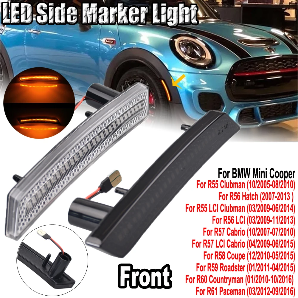2 шт., передние/задние Сменные лампы Sidemarker для MINI Cooper R55 R56 R57 R58 R59 R60 2007-2013/14
2 шт., передние/задние Сменные лампы Sidemarker для MINI Cooper R55 R56 R57 R58 R59 R60 2007-2013/14