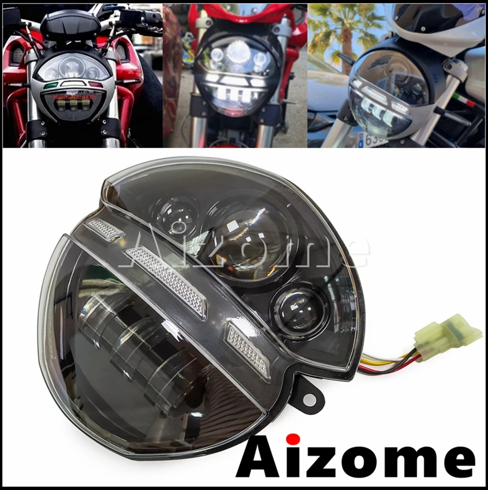 Motorcycle LED Headlamp Assembly Lights For Ducati Monster 695 696 795 796 1100 High Low Beam Daytime Running Headlamp 2008-2013
Motorcycle LED Headlamp Assembly Lights For Ducati Monster 695 696 795 796 1100 High Low Beam Daytime Running Headlamp 2008-2013