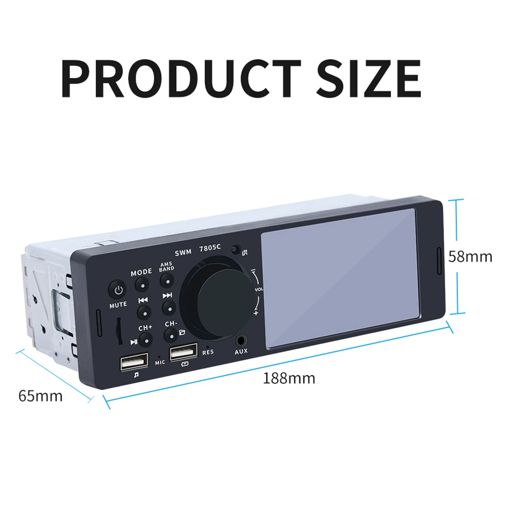 Автомобильный MP5-плеер с экраном 4,1 дюйма HD, радио, стерео, FM, WMA, Bluetooth, In-Dash 7805, для аудио/видео/фото, автомобильные аксессуары
Автомобильный MP5-плеер с экраном 4,1 дюйма HD, радио, стерео, FM, WMA, Bluetooth, In-Dash 7805, для аудио/видео/фото, автомобильные аксессуары