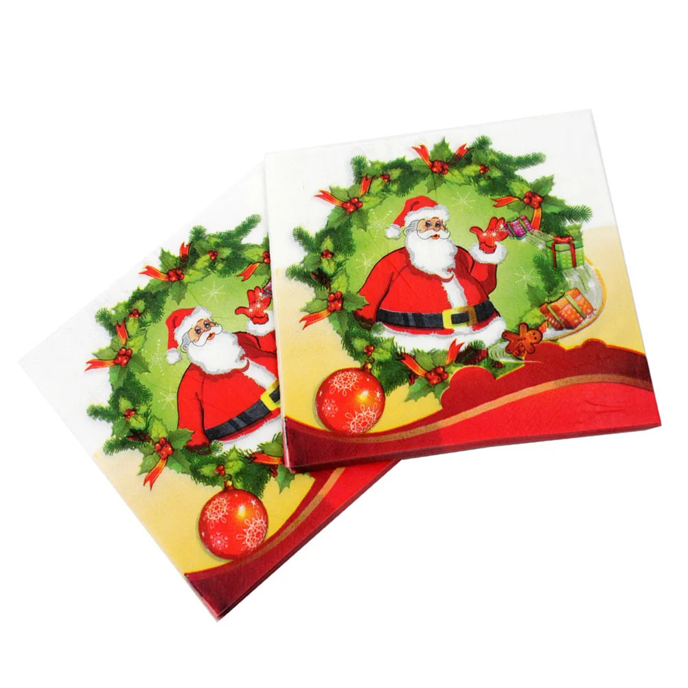 100pcs Christmas Printed Napkin Wood Pulp Happy Santa Claus Pattern Party Napkin Restaurant Decoration
100pcs Christmas Printed Napkin Wood Pulp Happy Santa Claus Pattern Party Napkin Restaurant Decoration