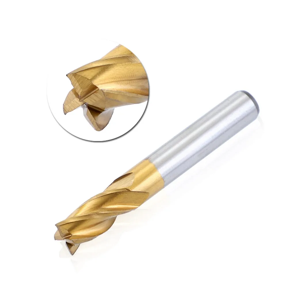 1.5-6mm Titanium Coating HSS Milling Cutters 4 Flute End Mill Cutter Router Bit Spiral Carbide Milling Tool CNC Router Wood End
1.5-6mm Titanium Coating HSS Milling Cutters 4 Flute End Mill Cutter Router Bit Spiral Carbide Milling Tool CNC Router Wood End