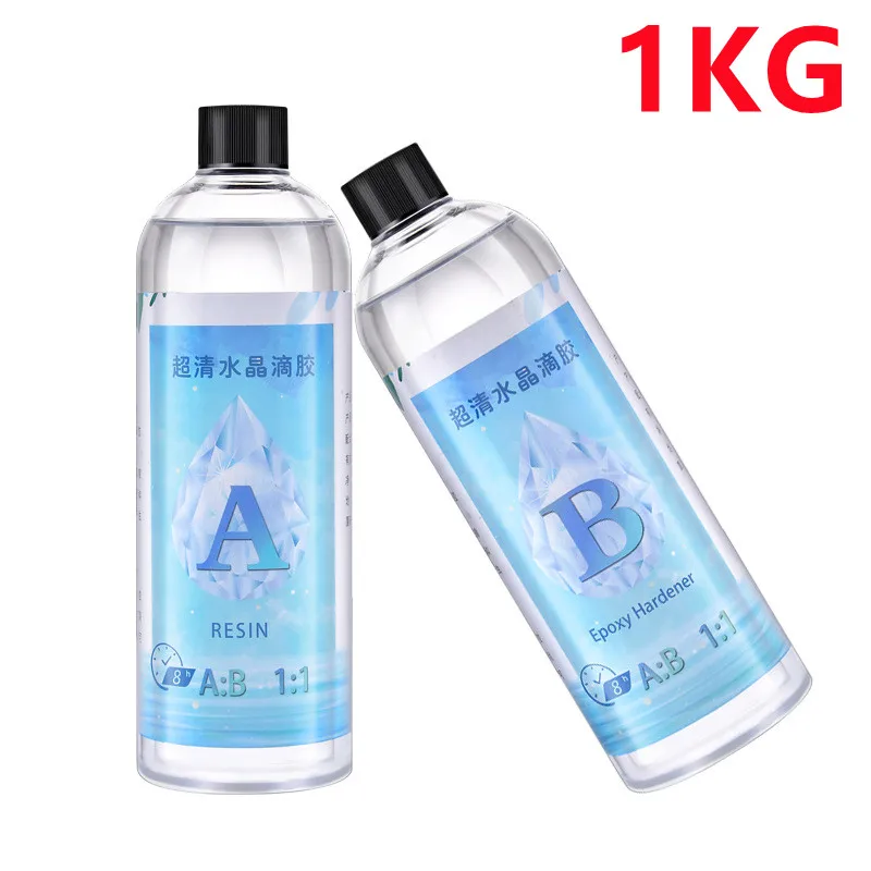 1KG Epoxy Resin Glue AB 1:1 Fast curing Glue Resin Mold Make Large Capacity Transparent Colorless Glue High Hardness Protection
1KG Epoxy Resin Glue AB 1:1 Fast curing Glue Resin Mold Make Large Capacity Transparent Colorless Glue High Hardness Protection
